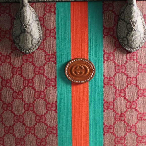 NWT Gucci X Dans LaVert Tote Interlocking GG Supreme Shoulder Bag Web 723885 - Picture 2 of 13